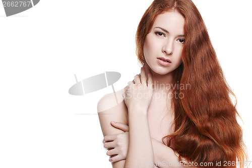 Image of Beautiful woman with red hair