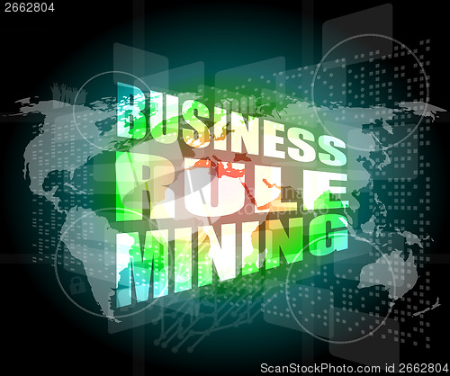 Image of business rule mining interface hi technology