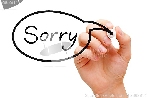 Image of Sorry Speech Bubble Concept