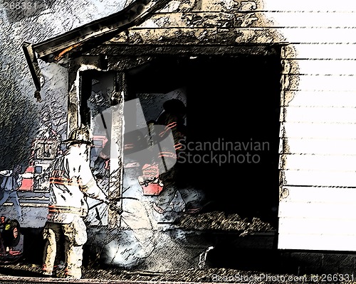 Image of Firefighter Illustration