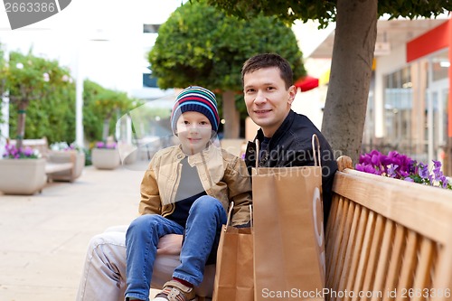 Image of family shopping