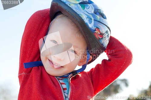 Image of boy in helmet