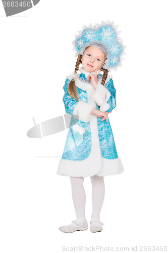 Image of Girl in snow maiden costume