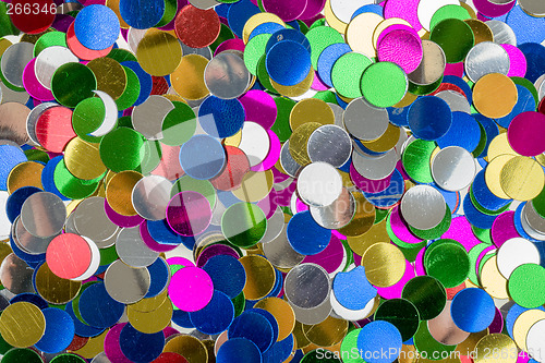 Image of small color confetti background