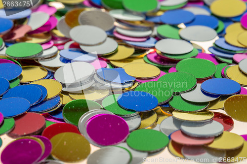 Image of small color confetti background