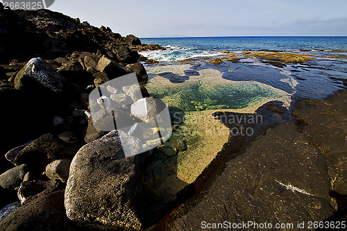 Image of landscape   in lanzarote spain isle 