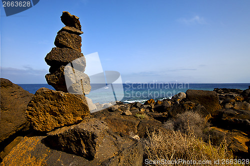 Image of rock spain landscape  stone sky cloud 