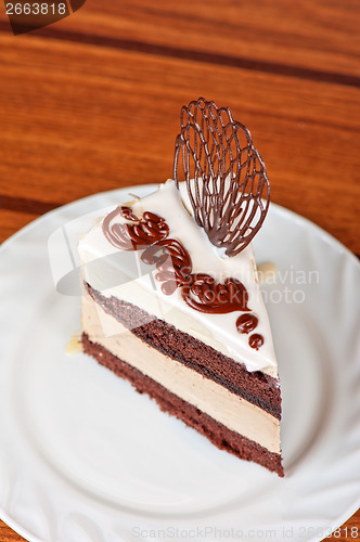 Image of chocolate cake piece