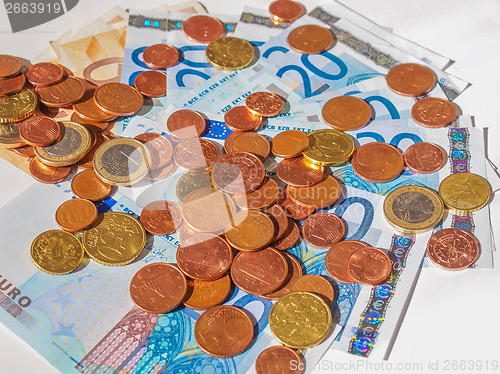 Image of Euros coins and notes