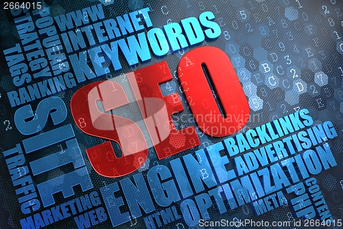 Image of SEO -  Wordcloud Concept.