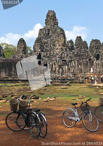 Image of The Bayon (Prasat Bayon) temple at Angkor in Cambodia