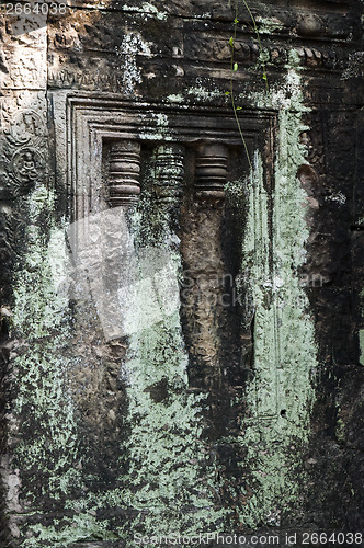 Image of Detail of window, Preah Khan, Cambodia