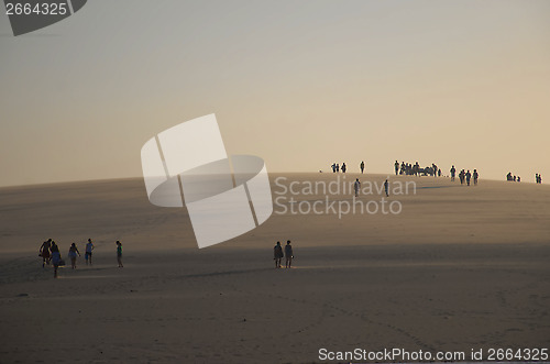 Image of People on the dune top in Jericoacoara Beach