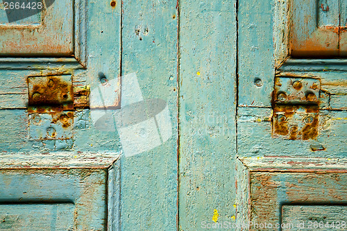 Image of  colorated dow door in lanzarote spain 