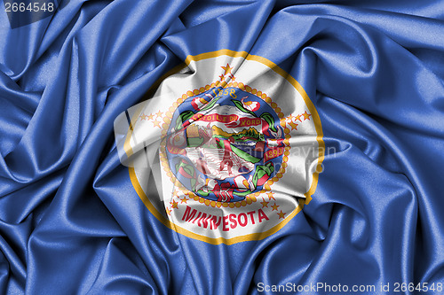 Image of Satin flag, three dimensional render