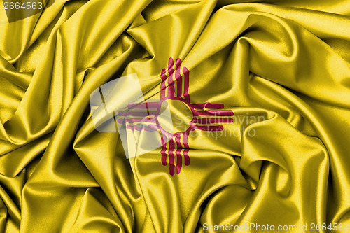 Image of Satin flag, three dimensional render