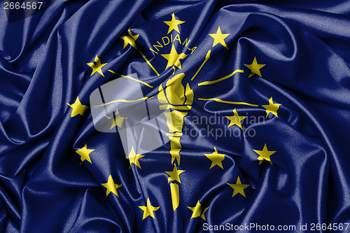 Image of Satin flag, three dimensional render