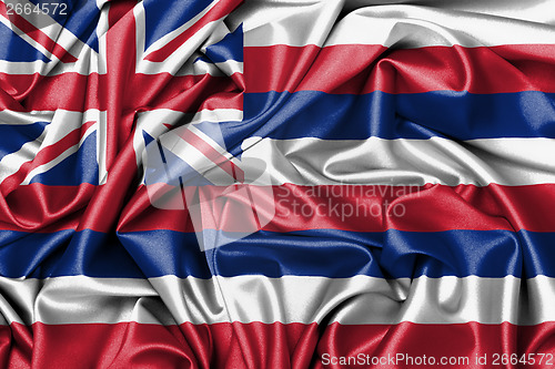 Image of Satin flag, three dimensional render