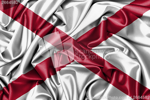 Image of Satin flag, three dimensional render