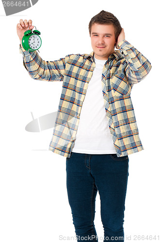 Image of Man with alarm clock