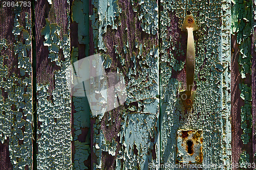 Image of abstract  spain canarias brass brown knocker i