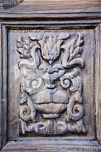 Image of lanzarote abstract door wood   the brown spain