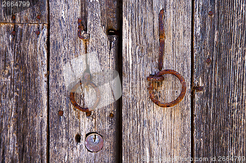 Image of spain knocker lanzarote abstract door wood 