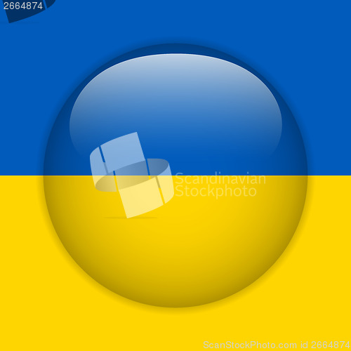 Image of Ukraine Flag Glossy Button