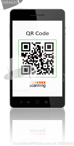 Image of Qr code on smart phone