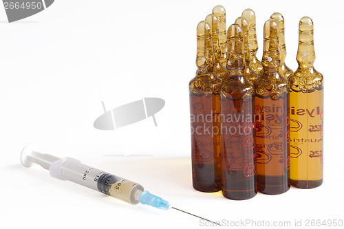 Image of Preparation for an injection with ampoules or vials