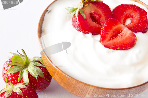 Image of  STRAWBERRY YOGURT-close up