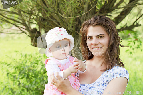 Image of Baby girl with her mother