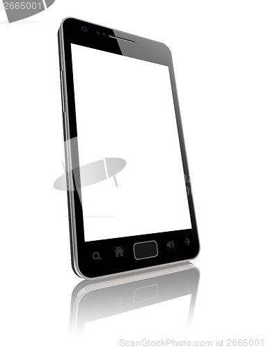 Image of Modern smart phone with blank screen isolated