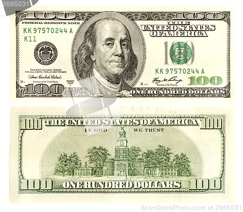 Image of One hundred dollars 