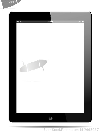 Image of Tablet Computer With Blank Screen Isolated