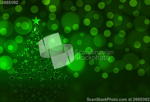 Image of Christmas Tree wtih lights bokeh
