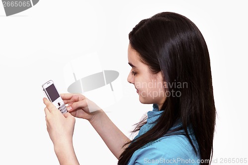 Image of Teenage using smart phone
