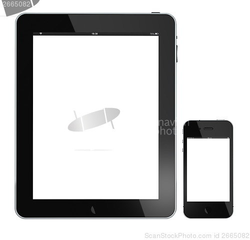 Image of Digital tablet and smart phone