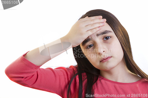 Image of Little girl with headache