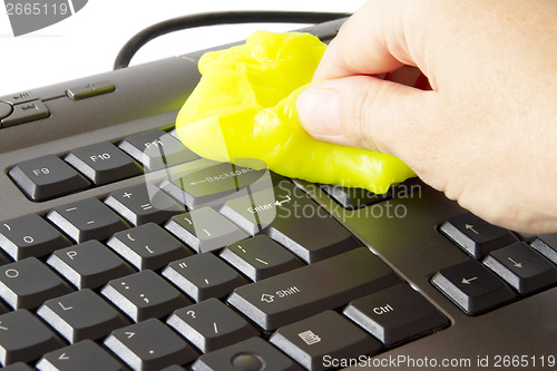 Image of cleaning the keyboard