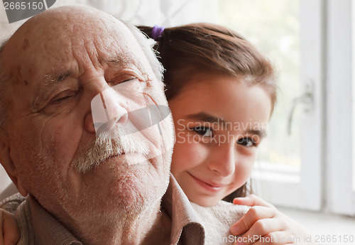 Image of Grandfather and granddaughter