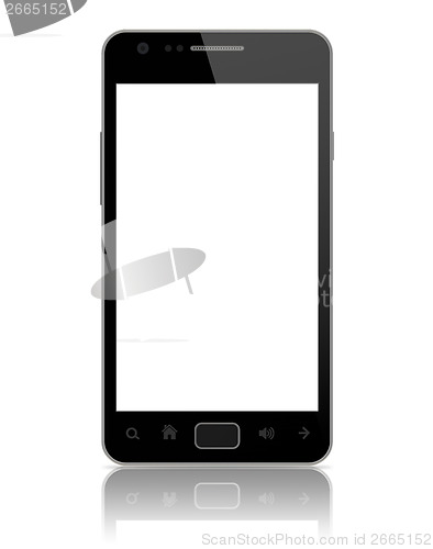 Image of Modern smart phone with blank screen isolated