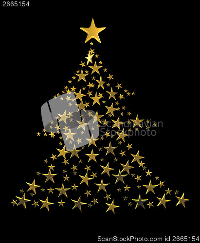 Image of gold Christmas Tree