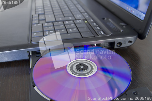 Image of Loading software into a laptop