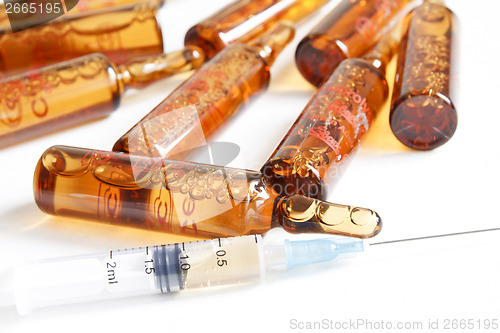 Image of Preparation for an injection with ampoules or vials