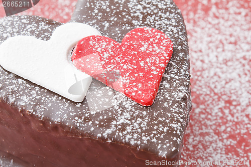 Image of Close-up of a chocolate-cake