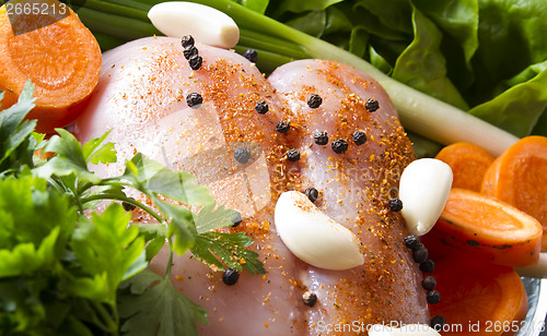 Image of Raw chicken with carlig