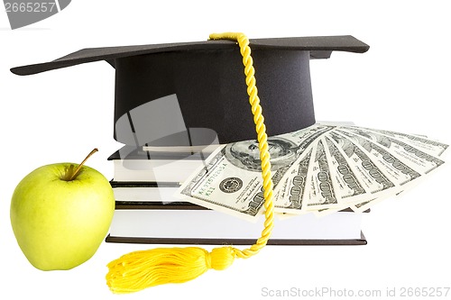 Image of Money and books for school