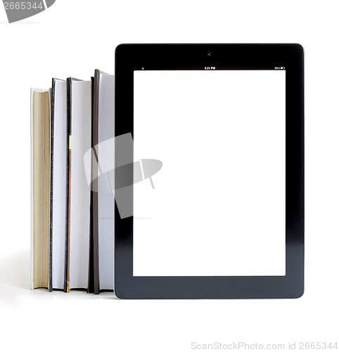 Image of Books and digital tablet concept