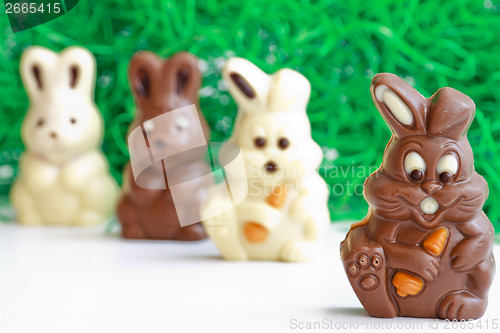 Image of black and white easter bunnies